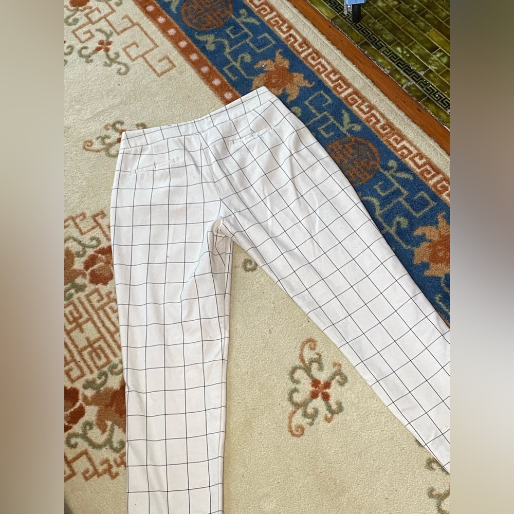 Black and white dress pants